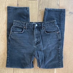 Free People Black Straight Leg Jeans